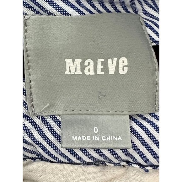 ANTHROPOLOGIE Maeve Womens Skirt Blue White Plaid Wool sz(0) - Picture 5 of 8